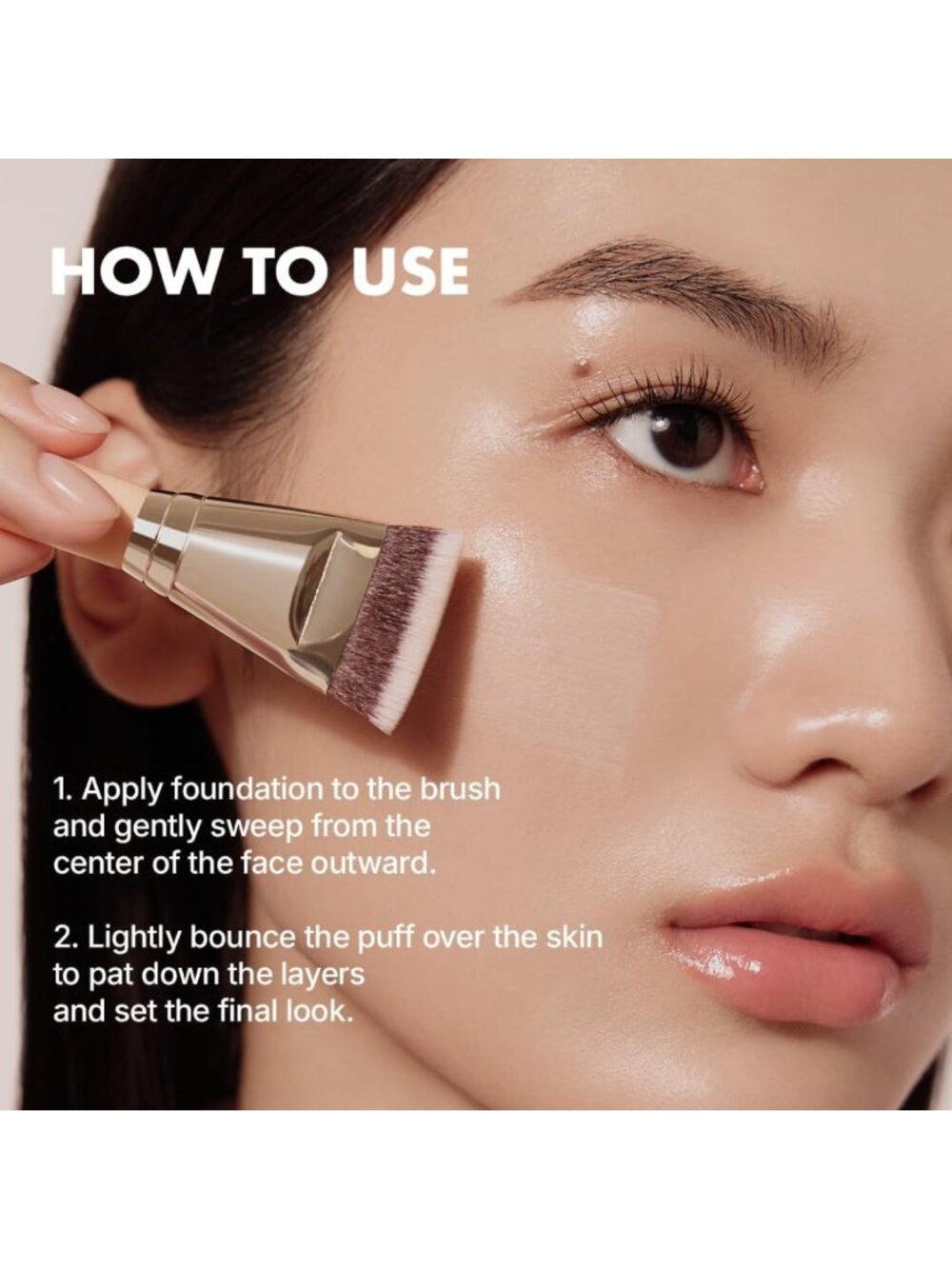 All-Day Fitting Duo Makeup Set - Liquid Cream Powder Foundation, Brush & Sponge - Picture 7 of 7